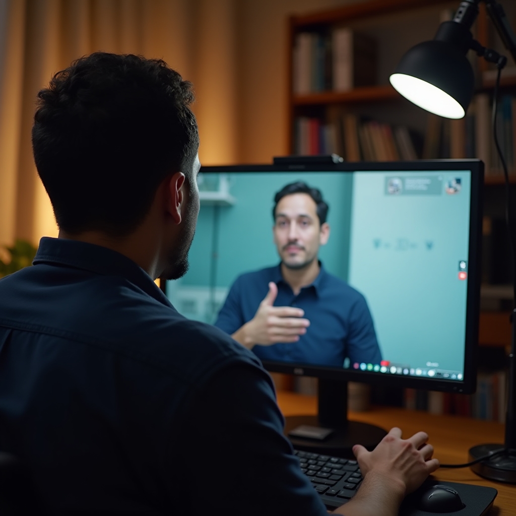 Demonstrație live cu ecran partajat în timpul unei sesiuni online despre inteligență artificială